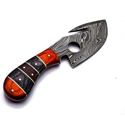 Custom Damascus Handmade Skinner Knife Hunting Knife Gut Hook Sharped Blade